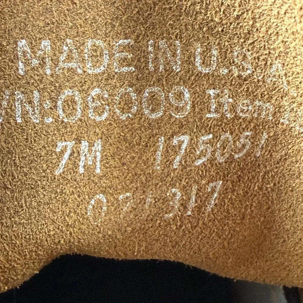 LL Bean Boots Mens 7M Tan Brown 6 Inch Duck Boots Waterproof Made in USA 175051